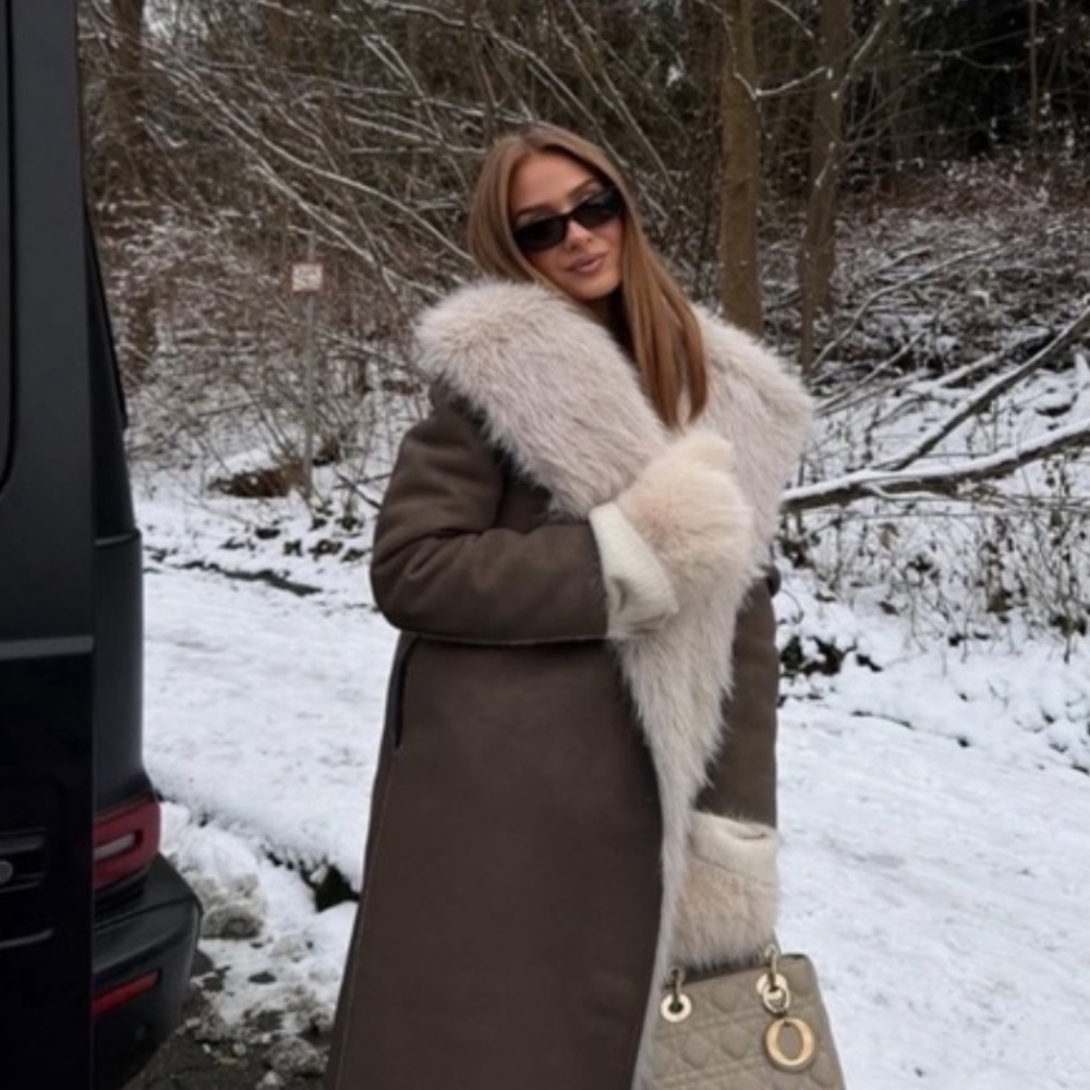 Zara NWT reversible faux fur double faced coat 6318/278 - Picture 9 of 16